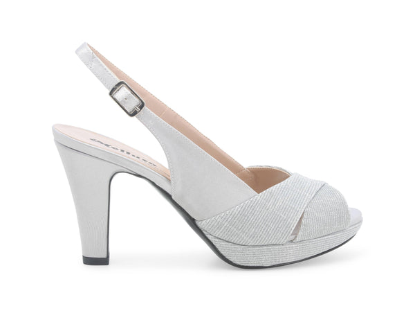 Melluso Sandali Donna Eleganti Made in Italy in Tessuto Grigio J585W-234480